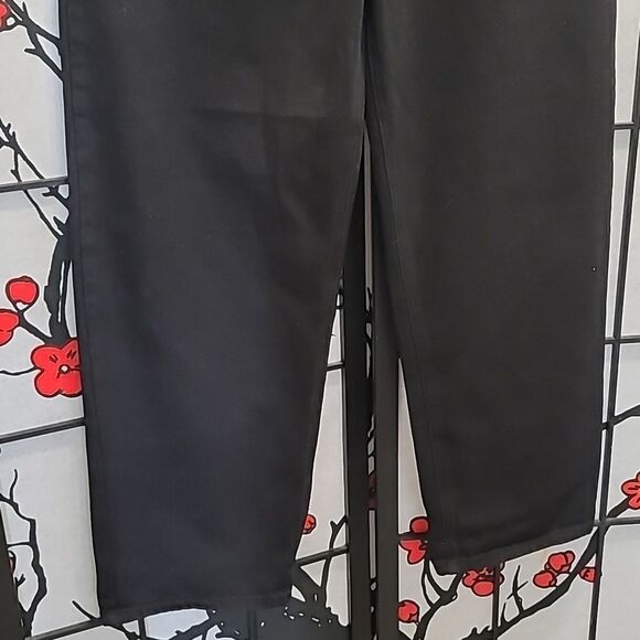 Roucha Wide Leg Jeans Black High-Rise Button Closure - Picture 5 of 10